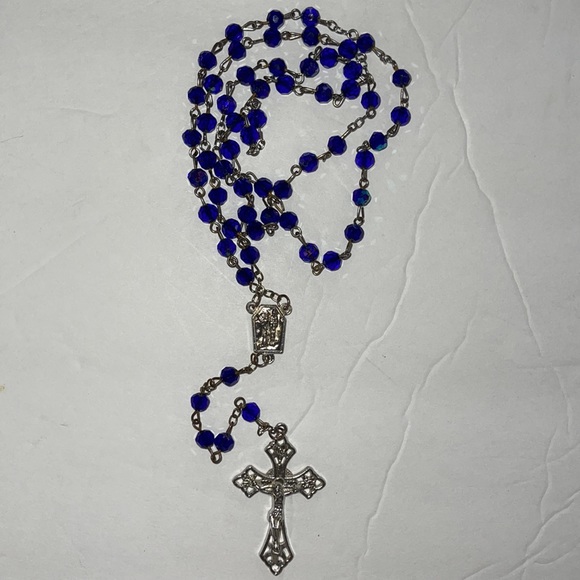 Prayer Gemstone Rosary $15 for one they are genuine lapis and other stones - Picture 7 of 7